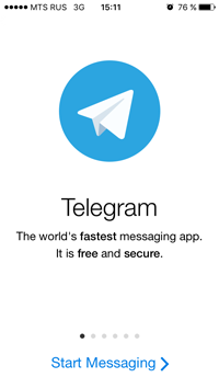 1. Установить на iphone мессенджер из AppStore и открыть Telegram