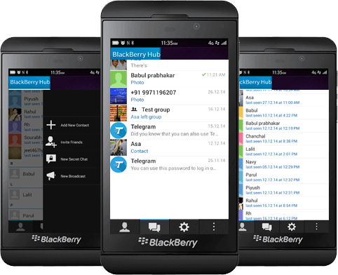 Скачать Telegram для BlackBerry
